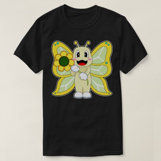 Blume der Schmetterlinge T-Shirt (Design vorne)