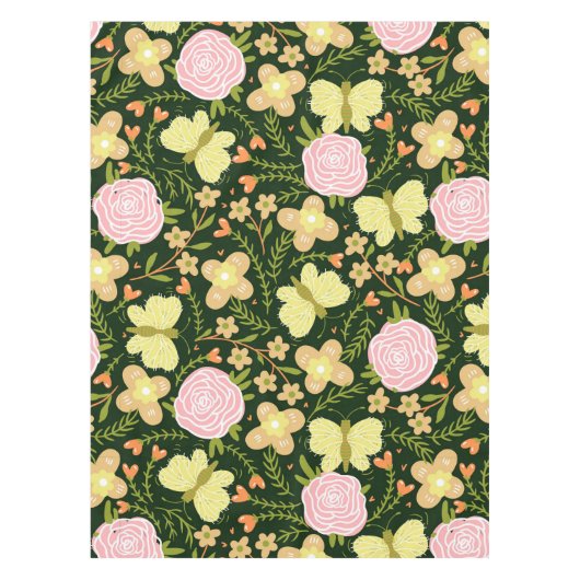Blume der Schmetterlinge Tischdecke (Vorderseite)
