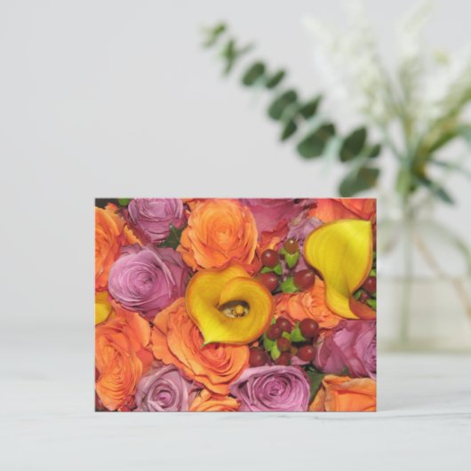 Blume der Schönheit Postkarte (Stehend Vorderseite)