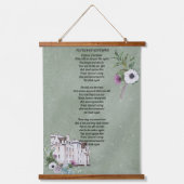 Blume der schottischen Texte Wandteppich Mit Holzrahmen (Vorderseite)