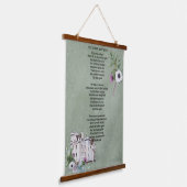 Blume der schottischen Texte Wandteppich Mit Holzrahmen (Gewinkelt)