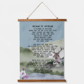 Blume der schottischen Texte Wandteppich Mit Holzrahmen (Vorderseite)