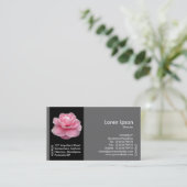 Blume der schwarzen Band - Rosa Kamelie II Visitenkarte (Stehend Vorderseite)