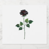 Blume der schwarzen Rose Alkoholflaschenetikett (Einzelnes Label)