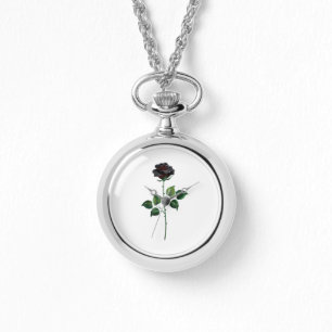 Blume der schwarzen Rose Armbanduhr