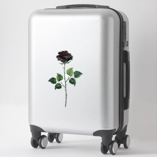 Blume der schwarzen Rose Aufkleber (Koffer)