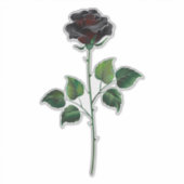 Blume der schwarzen Rose Aufkleber (Vorderseite)