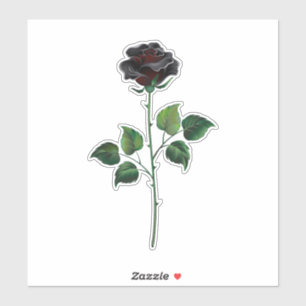 Blume der schwarzen Rose Aufkleber