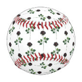Blume der schwarzen Rose Baseball (Rückseite)