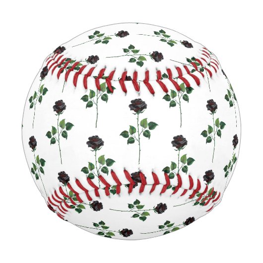 Blume der schwarzen Rose Baseball (Vorderseite)