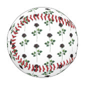 Blume der schwarzen Rose Baseball (Vorderseite Links)