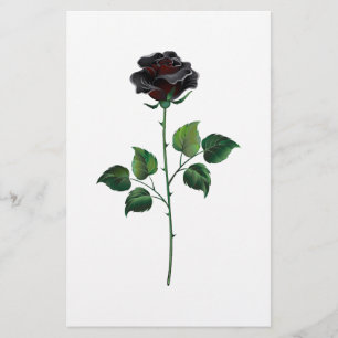 Blume der schwarzen Rose Briefpapier