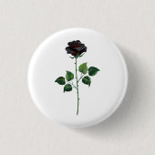 Blume der schwarzen Rose Button (Vorderseite)