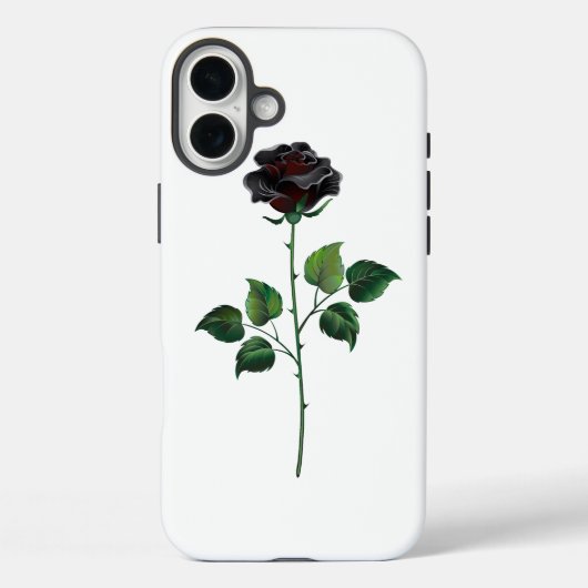 Blume der schwarzen Rose Case-Mate iPhone Hülle (Rückseite)