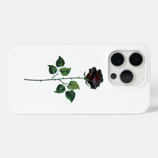 Blume der schwarzen Rose Case-Mate iPhone Hülle (Rückseite (Horizontal))