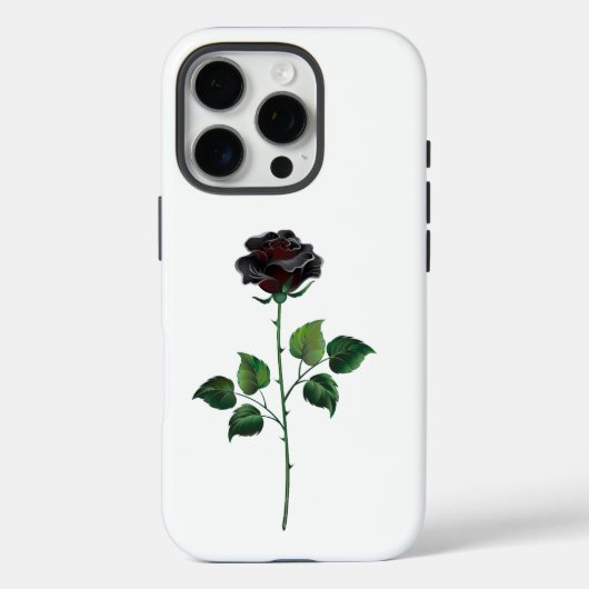 Blume der schwarzen Rose Case-Mate iPhone Hülle (Rückseite)