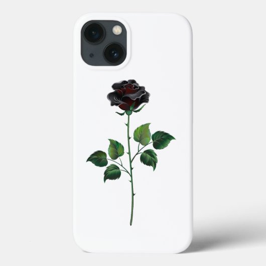 Blume der schwarzen Rose Case-Mate iPhone Hülle (Rückseite)