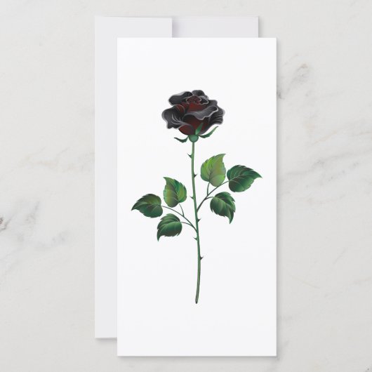 Blume der schwarzen Rose Dankeskarte (Vorderseite)