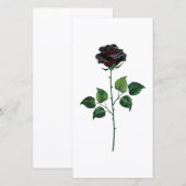 Blume der schwarzen Rose Dankeskarte (Vorne/Hinten)