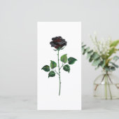 Blume der schwarzen Rose Dankeskarte (Stehend Vorderseite)