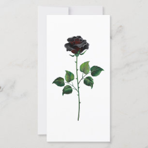 Blume der schwarzen Rose Dankeskarte