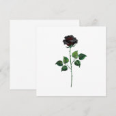 Blume der schwarzen Rose Dankeskarte (Vorne/Hinten)