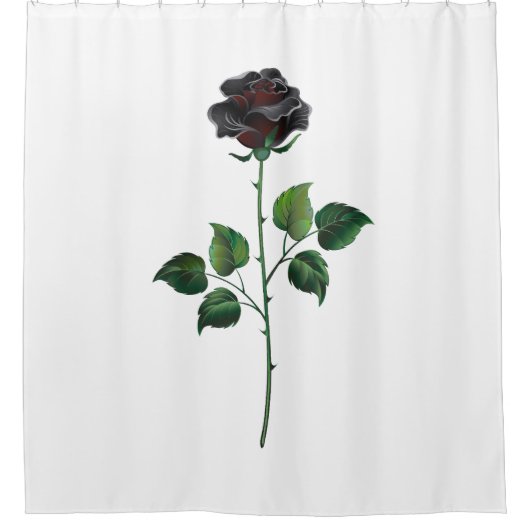 Blume der schwarzen Rose Duschvorhang (Vorderseite)