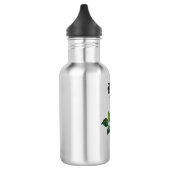 Blume der schwarzen Rose Edelstahlflasche (Links)