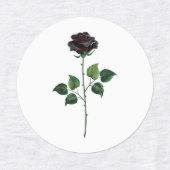 Blume der schwarzen Rose Etiketten (Design 1)