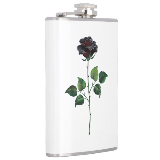 Blume der schwarzen Rose Flachmann (Rechts)