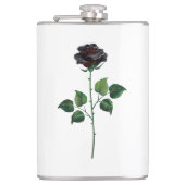 Blume der schwarzen Rose Flachmann (Vorderseite)