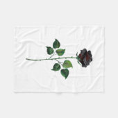 Blume der schwarzen Rose Fleecedecke (Vorderseite (Horizontal))