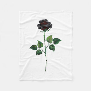 Blume der schwarzen Rose Fleecedecke