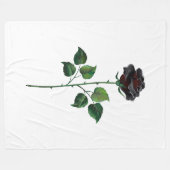 Blume der schwarzen Rose Fleecedecke (Vorderseite (Horizontal))