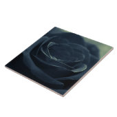 Blume der schwarzen Rose Fliese (Seite)