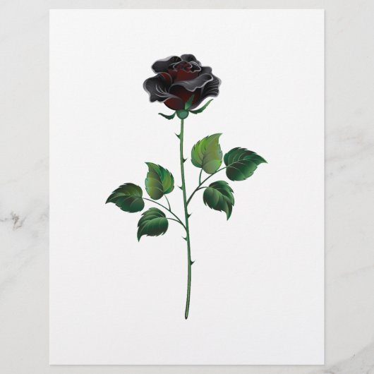 Blume der schwarzen Rose Flyer (Vorne)