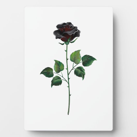 Blume der schwarzen Rose Fotoplatte (Vorderseite)