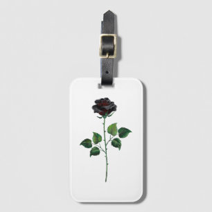 Blume der schwarzen Rose Gepäckanhänger