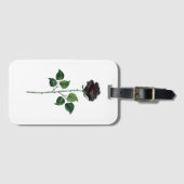 Blume der schwarzen Rose Gepäckanhänger (Vorderseite (Horizontal))