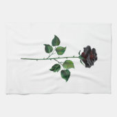 Blume der schwarzen Rose Geschirrtuch (Horizontal)