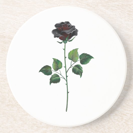 Blume der schwarzen Rose Getränkeuntersetzer (Vorne)