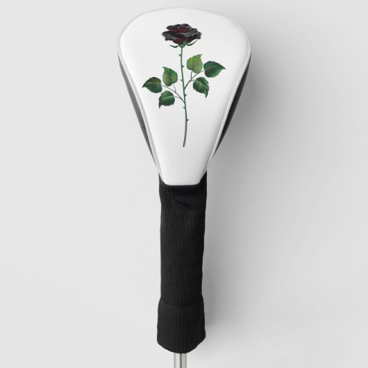 Blume der schwarzen Rose Golf Headcover (Vorderseite)