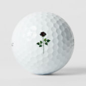 Blume der schwarzen Rose Golfball (Vorderseite)