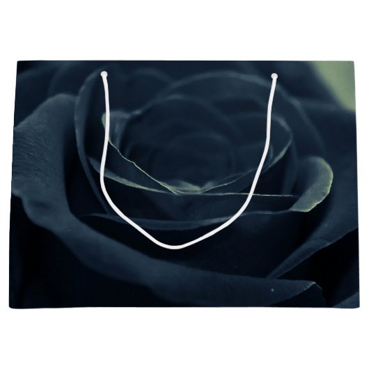 Blume der schwarzen Rose Große Geschenktüte (Vorderseite)