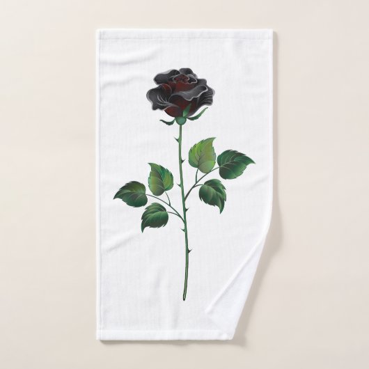 Blume der schwarzen Rose Handtuch (Handtuch)