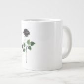 Blume der schwarzen Rose Jumbo-Tasse (Vorderseite Rechts)