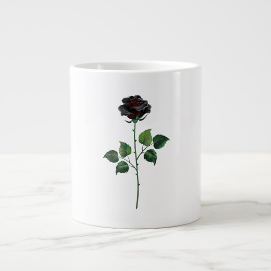 Blume der schwarzen Rose Jumbo-Tasse (Vorderseite)