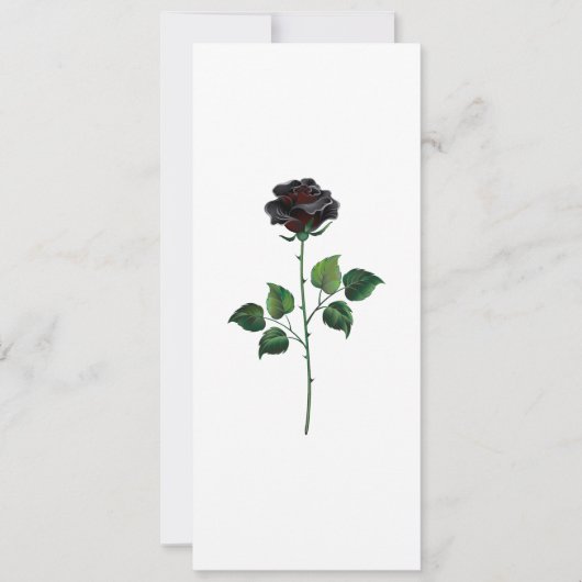 Blume der schwarzen Rose Karte (Vorderseite)
