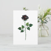 Blume der schwarzen Rose Karte (Stehend Vorderseite)