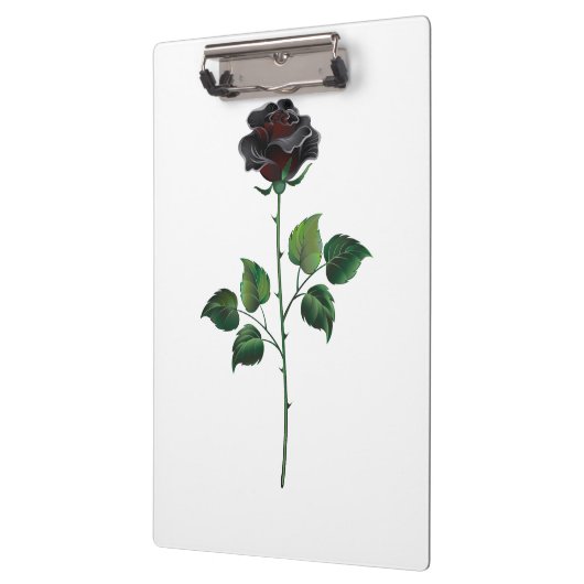 Blume der schwarzen Rose Klemmbrett (Links)